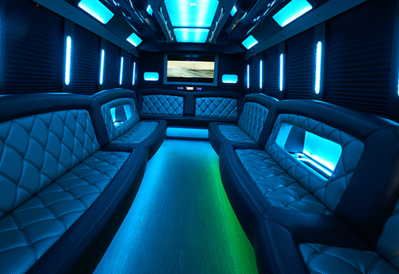 flat screen in a bus